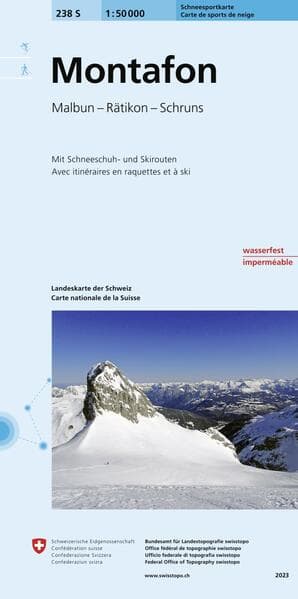 Swisstopo 1 : 50 000 Montafon Ski