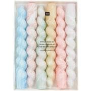 Spiralkerzen Set 18,5 cm, marmoriert