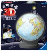 Ravensburger 3D Puzzle 11549 - Globus mit Licht - 540 Teile - Beleuchteter Globus für Erwachsene und