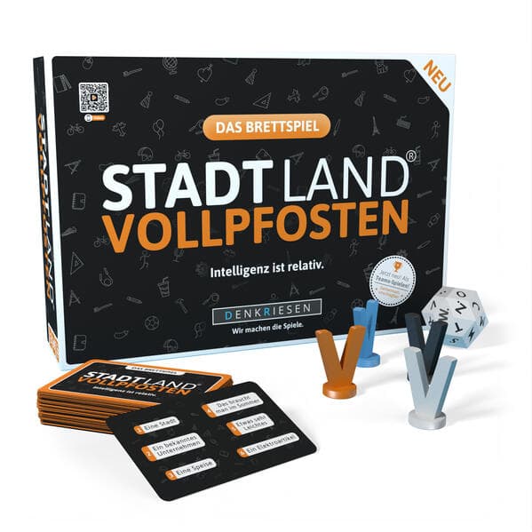 DENKRIESEN - STADT LAND VOLLPFOSTEN® Brettspiel - "Intelligenz ist relativ."