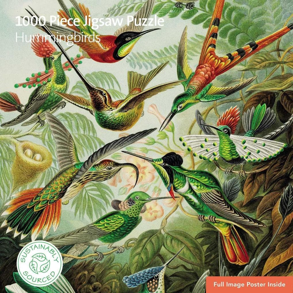 Adult Sustainable Jigsaw Puzzle V&a: Hummingbirds