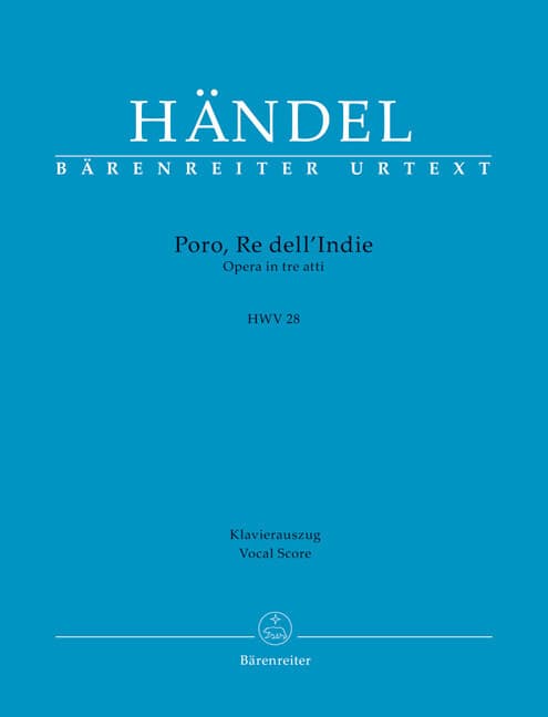Poro, Re dellIndie HWV 28 -Opera in drei Akten-