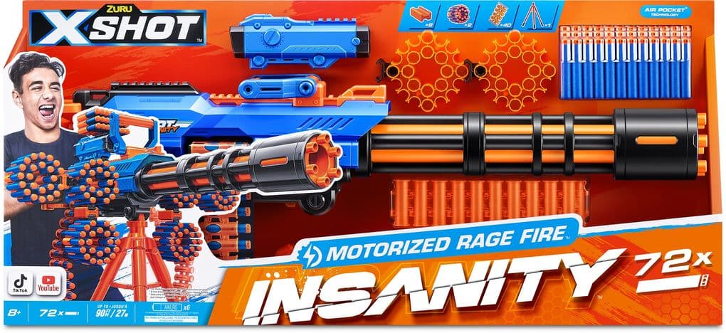 ZURU - X-Shot - Insanity Blaster Motorized Rage Fire Gatlin