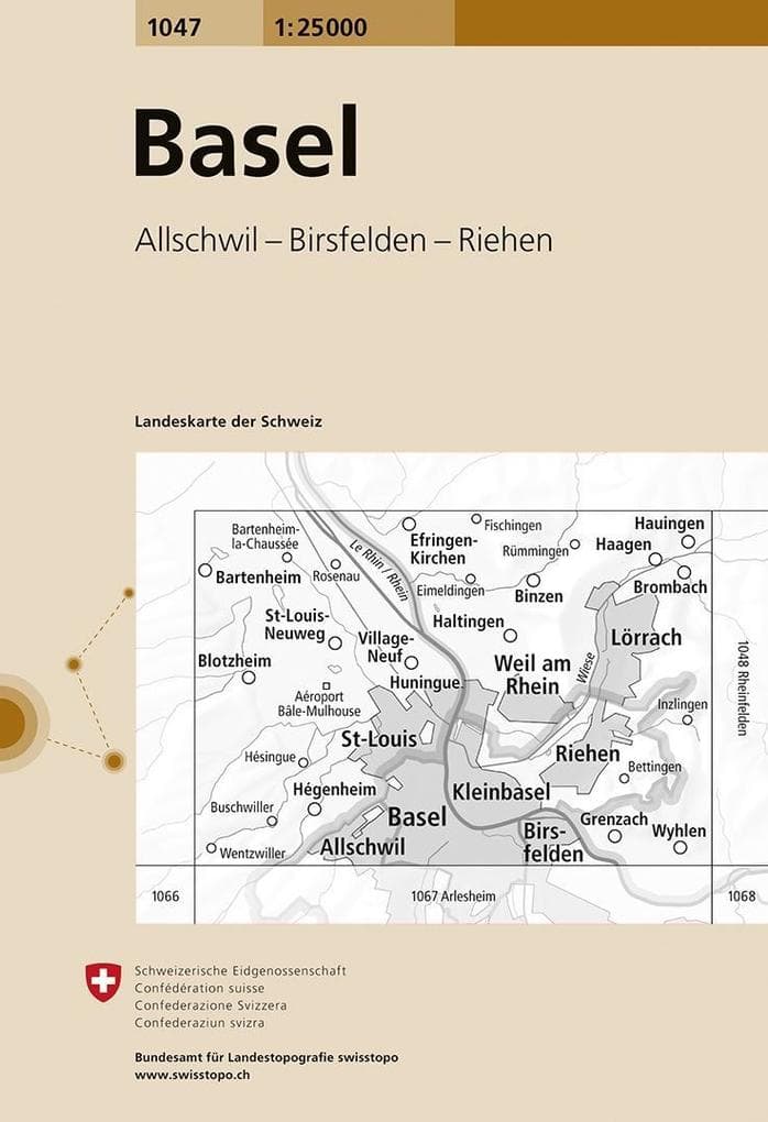 Landeskarte der Schweiz 1047 Basel