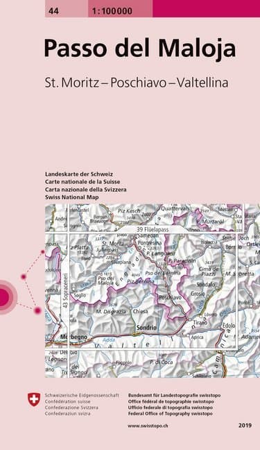 Landeskarte der Schweiz 44 Pass Maloja