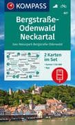KOMPASS Wanderkarten-Set 827 Bergstraße-Odenwald, Neckartal, Geo-Naturpark Bergstraße-Odenwald (2 Ka