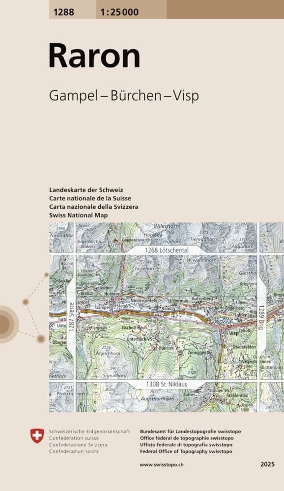 Landeskarte der Schweiz 1288 Raron