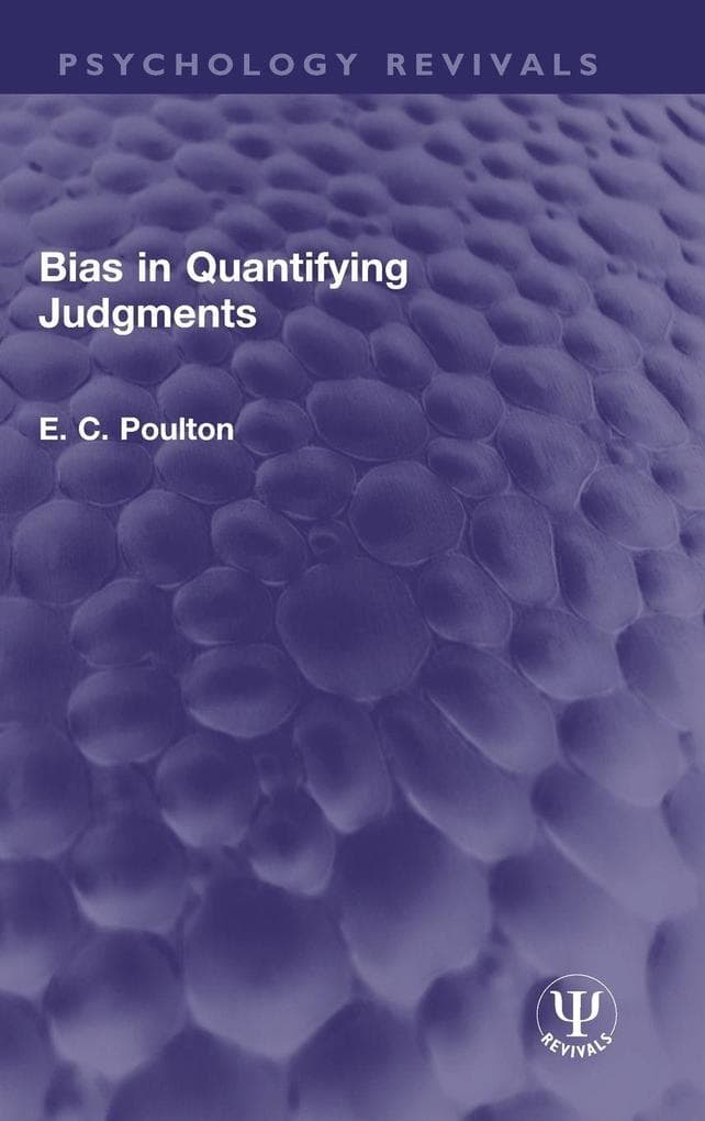 Bias in Quantifying Judgments