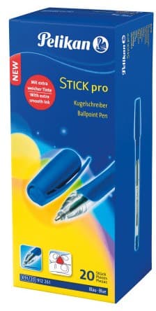 Pelikan Kugelschreiber Stick pro, 1 Box mit 20 Stück in Blau