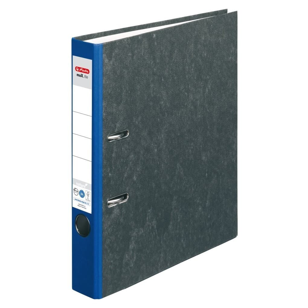 Herlitz Ordner maX.file nature A4 5cm blau