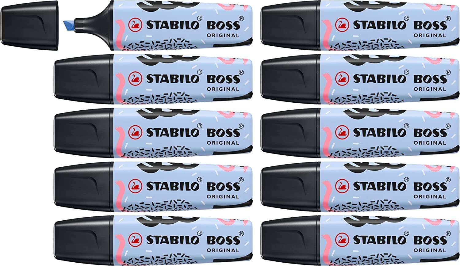 STABILO Marker BOSS ORIGINAL Pastel by Ju Schnee, Wolkenblau, 10er Set