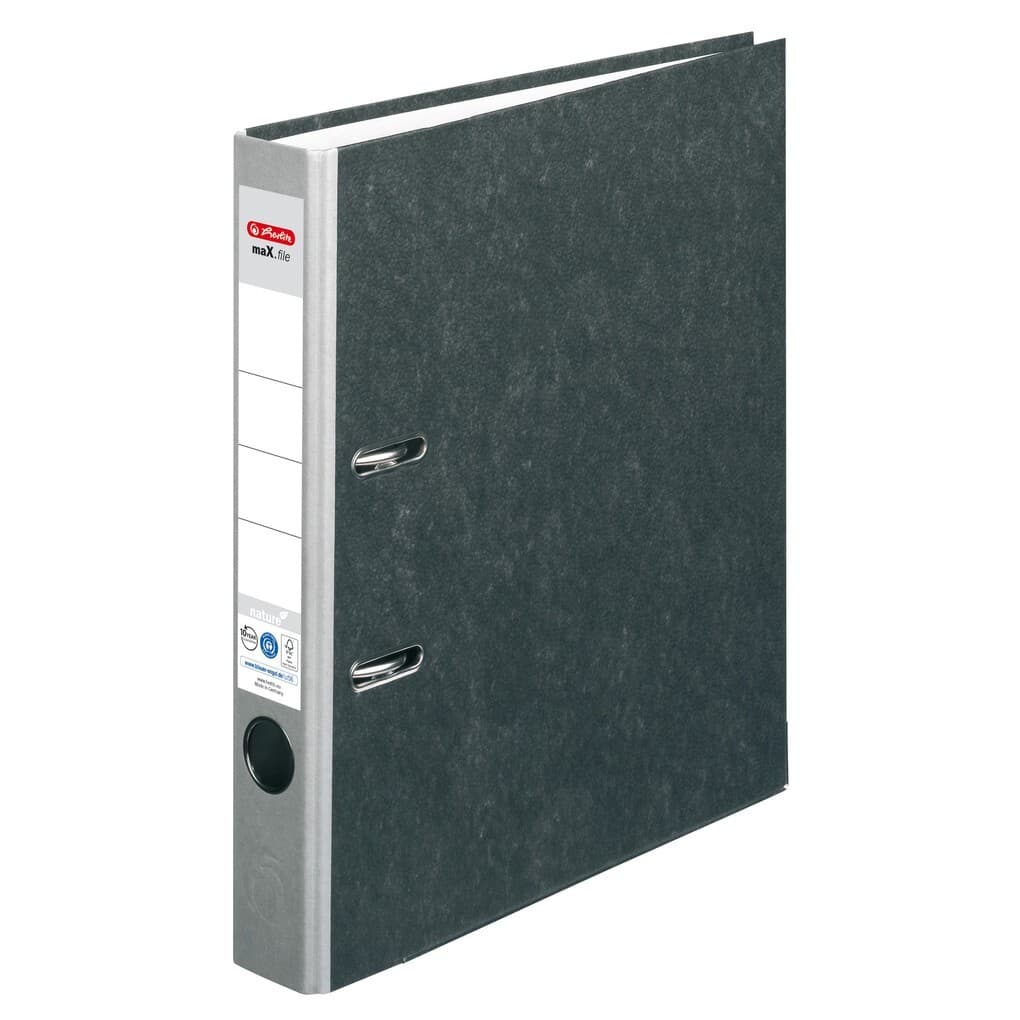 Herlitz Ordner maX.file nature A4 5cm grau