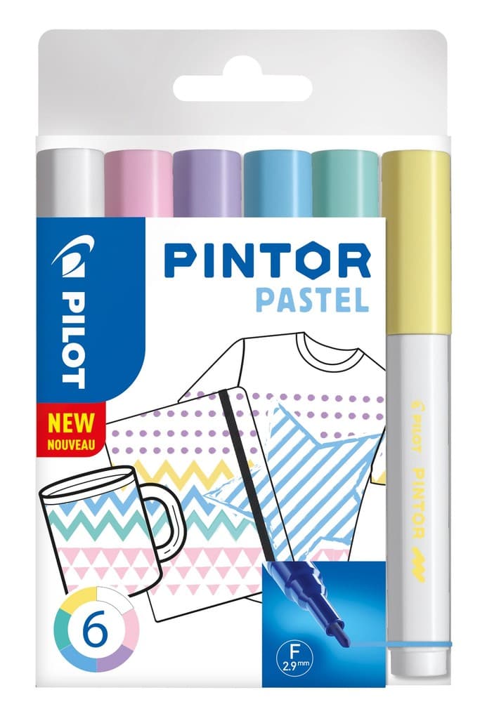 PILOT Marker Pintor Pastell fein 6er Set