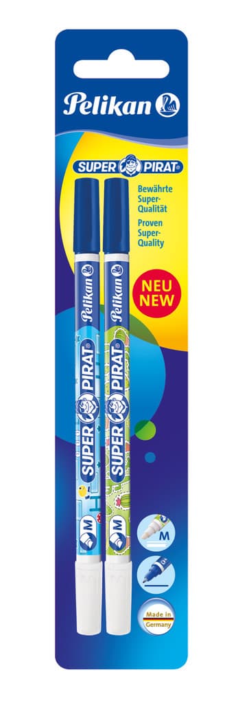 Pelikan Tintenkiller Super Pirat, Strichstärke M (Multi-Spitze), 2er Set