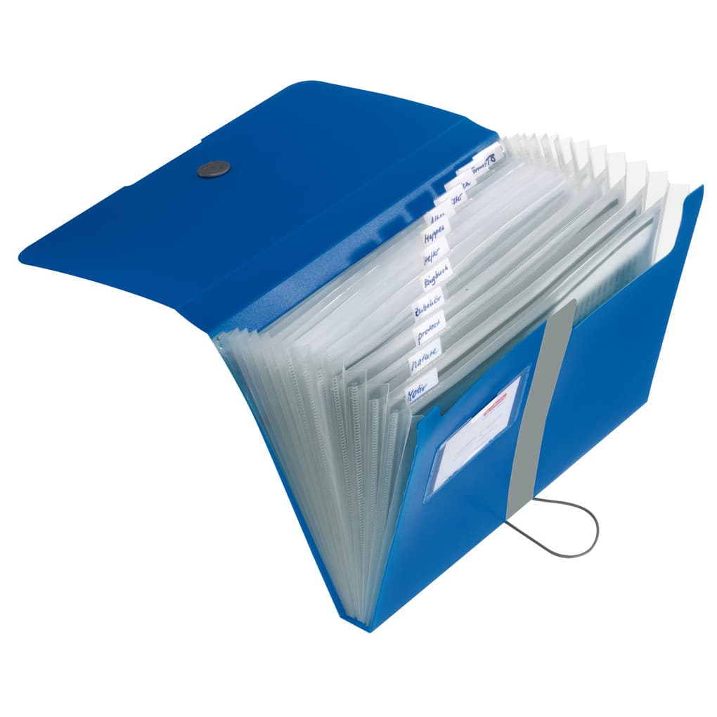 Herlitz Fächermappe A4 PP 12 Fächer, Blau