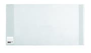 Herma 14295 - Buchumschlag Basic, Größe 295 x 540 mm, Kunststoff transparent, blauer Rand, 1 Buchsch
