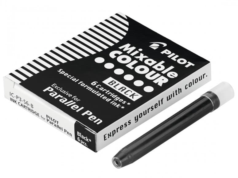 PILOT Tintenpatrone für Füller Parallel Pen Blau-Schwarz, 6er