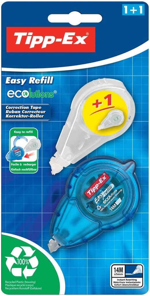 BIC Korrekturroller Tipp-Ex Easy Refill inkl. 1 Nachfülleinheit