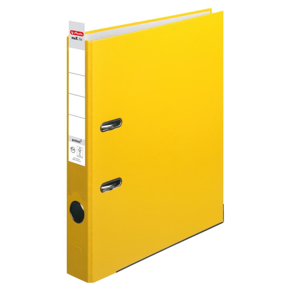 Herlitz Ordner maX.file protect A4 5cm gelb