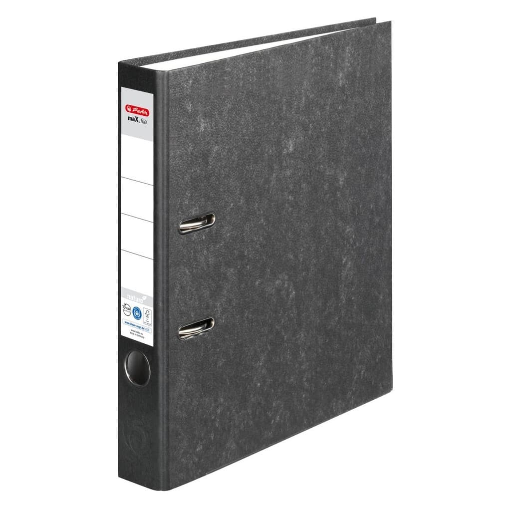 Herlitz Ordner maX.file nature A4 5cm schwarz
