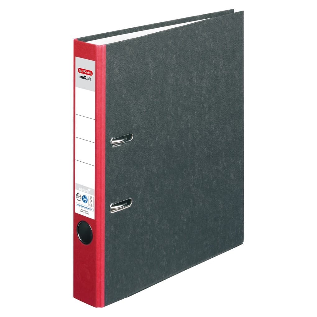 Herlitz Ordner maX.file nature A4 5cm rot