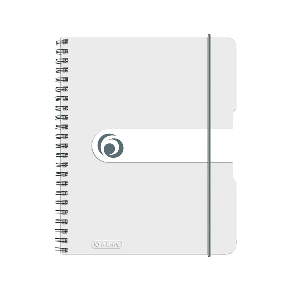 Herlitz Spiralblock A5 to go 80 Blatt kariert transparent