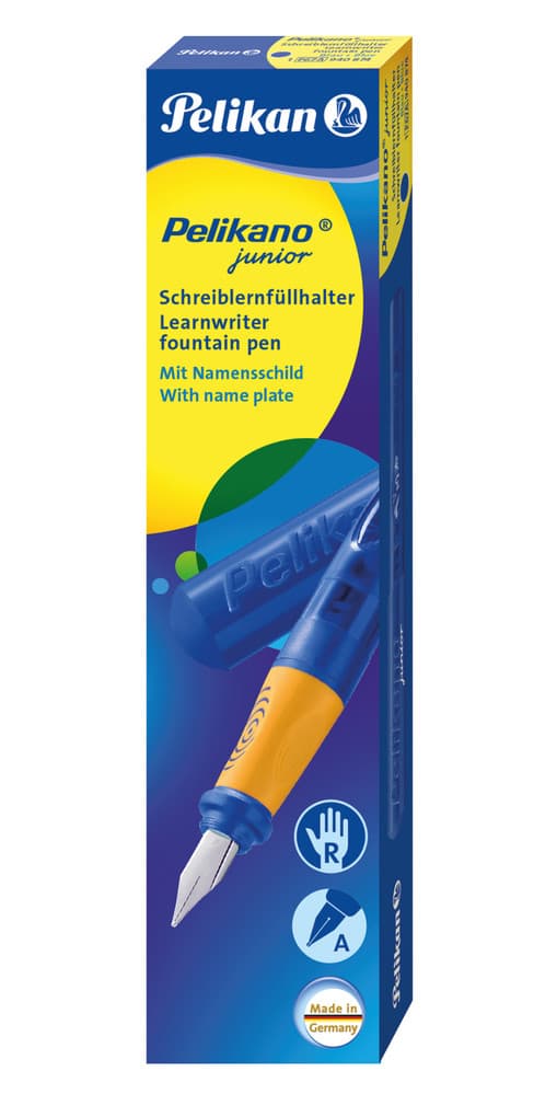 Pelikan Schreiblernfüllhalter Pelikano Junior, Blau, Feder A, für Rechtshänder