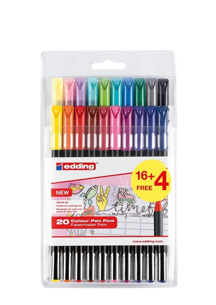 edding Fasermaler 1200 Colour Pens Fine 20er Set