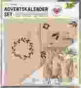 Folia Adventskalender Set OH DEER, aus 24 Blockbodenbeutel, Kordel & Sticker