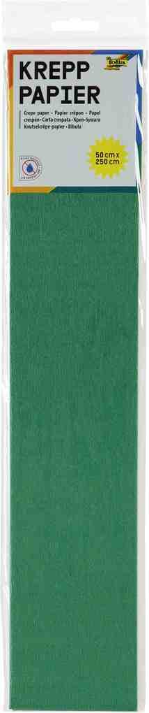 Folia Krepppapier-Lagen, 50cmx2,5m, 10 Lagen, moosgrün