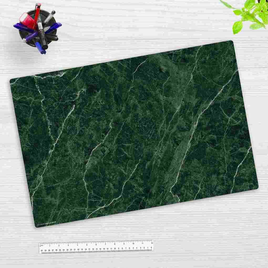 Cover-your-desk Schreibtischunterlage für Kinder und Erwachsene Edler Grüner Marmor, aus hochwertigem Vinyl , 60 x 40 cm