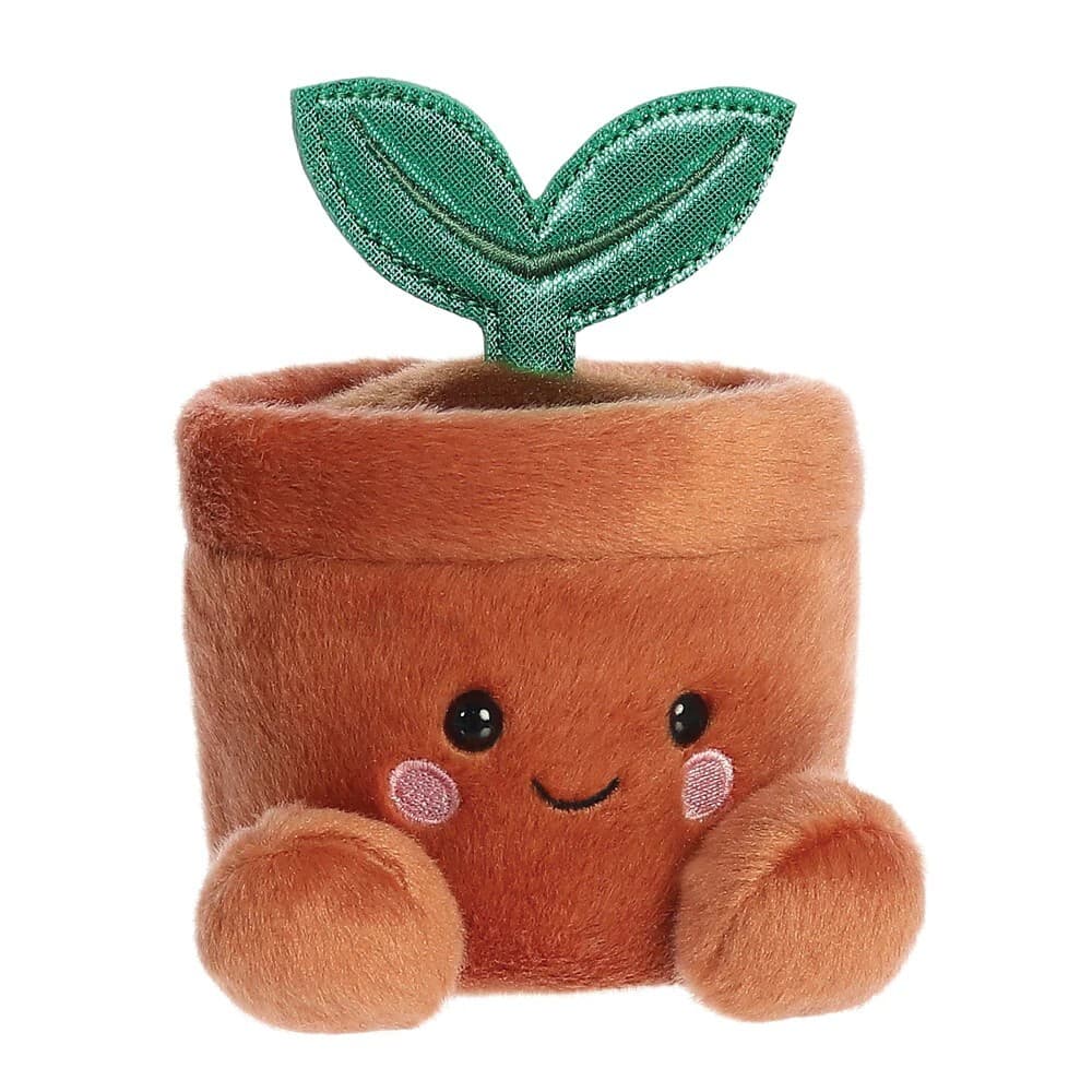 Aurora 33793 - Palm Pals Topfpflanze Terra, Blumentopf, Plüsch, 13 cm