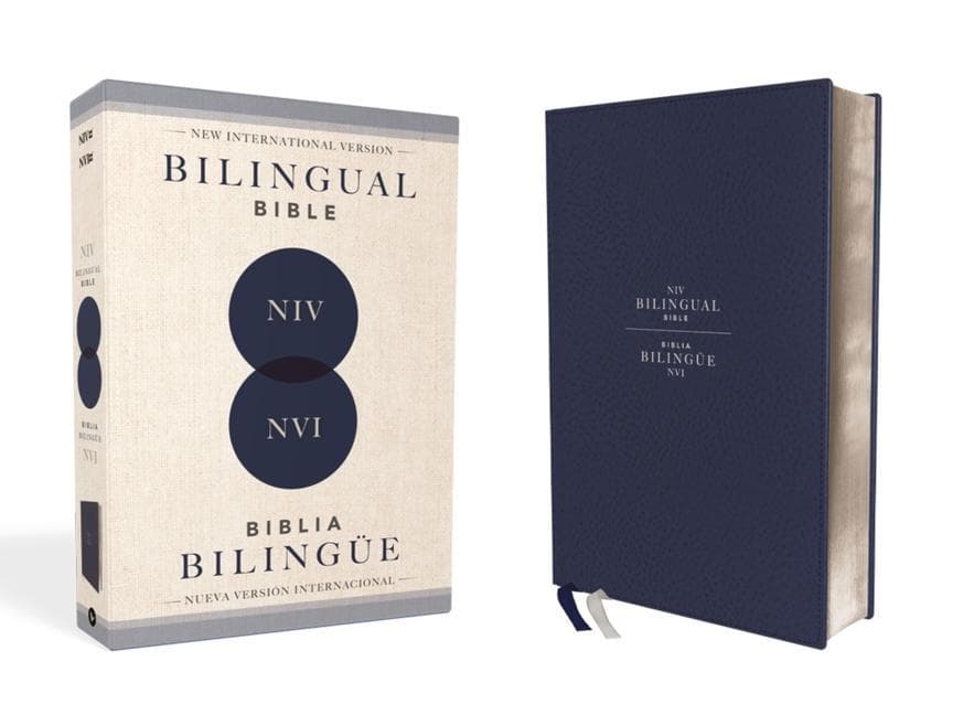 Niv/NVI Bilingual Bible, Revised Text 2022, Leathersoft, Navy / Niv/Nvi, Biblia Bilingüe, Revisión 2022, Leathersoft, Azul Añil