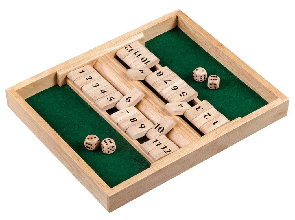 Philos 3282 - Shut The Box, 12er, 2er Variante, Holz, Würfelspiel