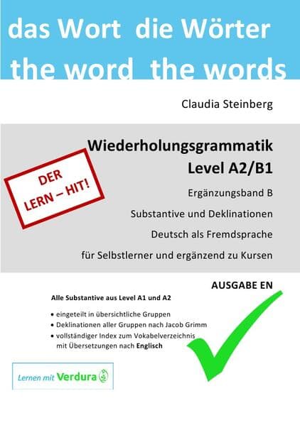 DaF - Wiederholungsgrammatik A2/B1 - Ergänzungsband B - Substantive und Deklinationen - Ausgabe EN