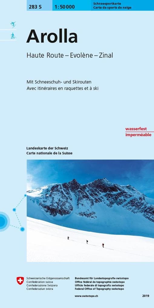 Swisstopo 1 : 50 000 Arolla Ski