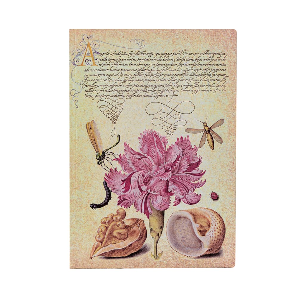 Notizbuch Rosa Nelke Midi Unliniert