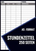 Stundenzettel - 250 Seiten - Format A5
