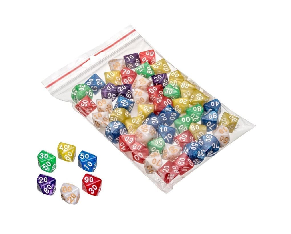 100er Würfel, pearl, 50er Beutel