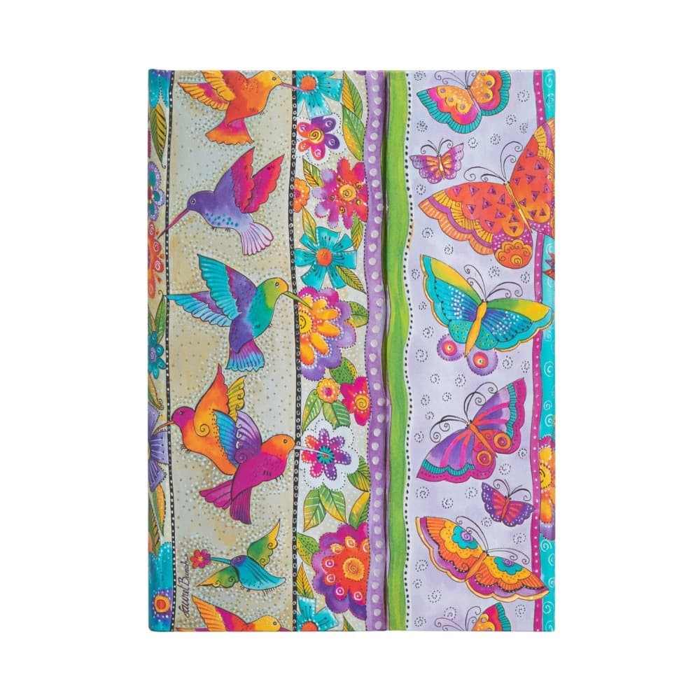 Hummingbirds & Flutterbyes Midi Lined Hardcover Journal (Wrap Closure): Hardcover mit Klappumschlag