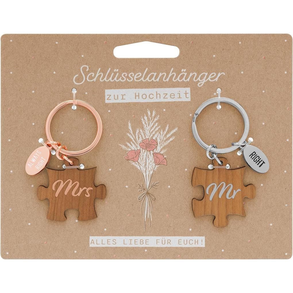 GRUSS & CO Schlüsselanhänger Motiv "Mr & Mrs"