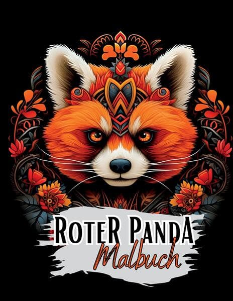 Schwarzes "Roter Panda Malbuch".