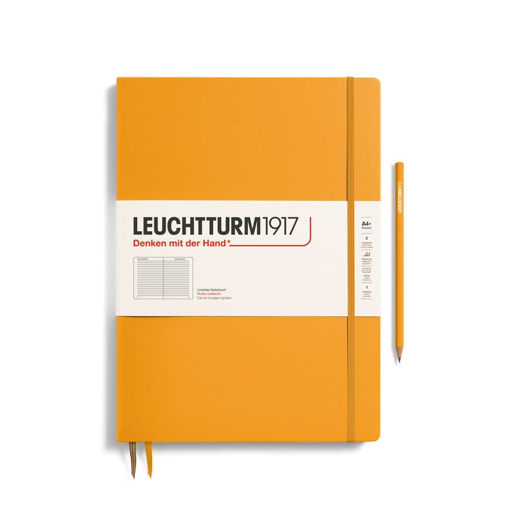 Notizbuch Master Slim (A4+), Hardcover, 123 nummerierte Seiten, Rising Sun, Liniert