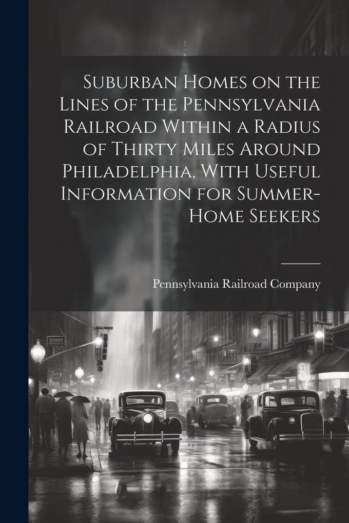 Suburban Homes on the Lines of the Pennsylvania Railroad Within a Radius of Thirty Miles Around Philadelphia, With Useful Information for Summer-home Seekers