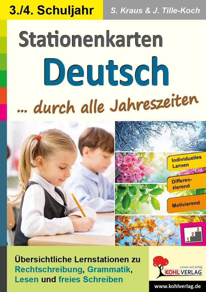 Stationenlernen Deutsch durch alle Jahreszeiten / Klasse 3-4