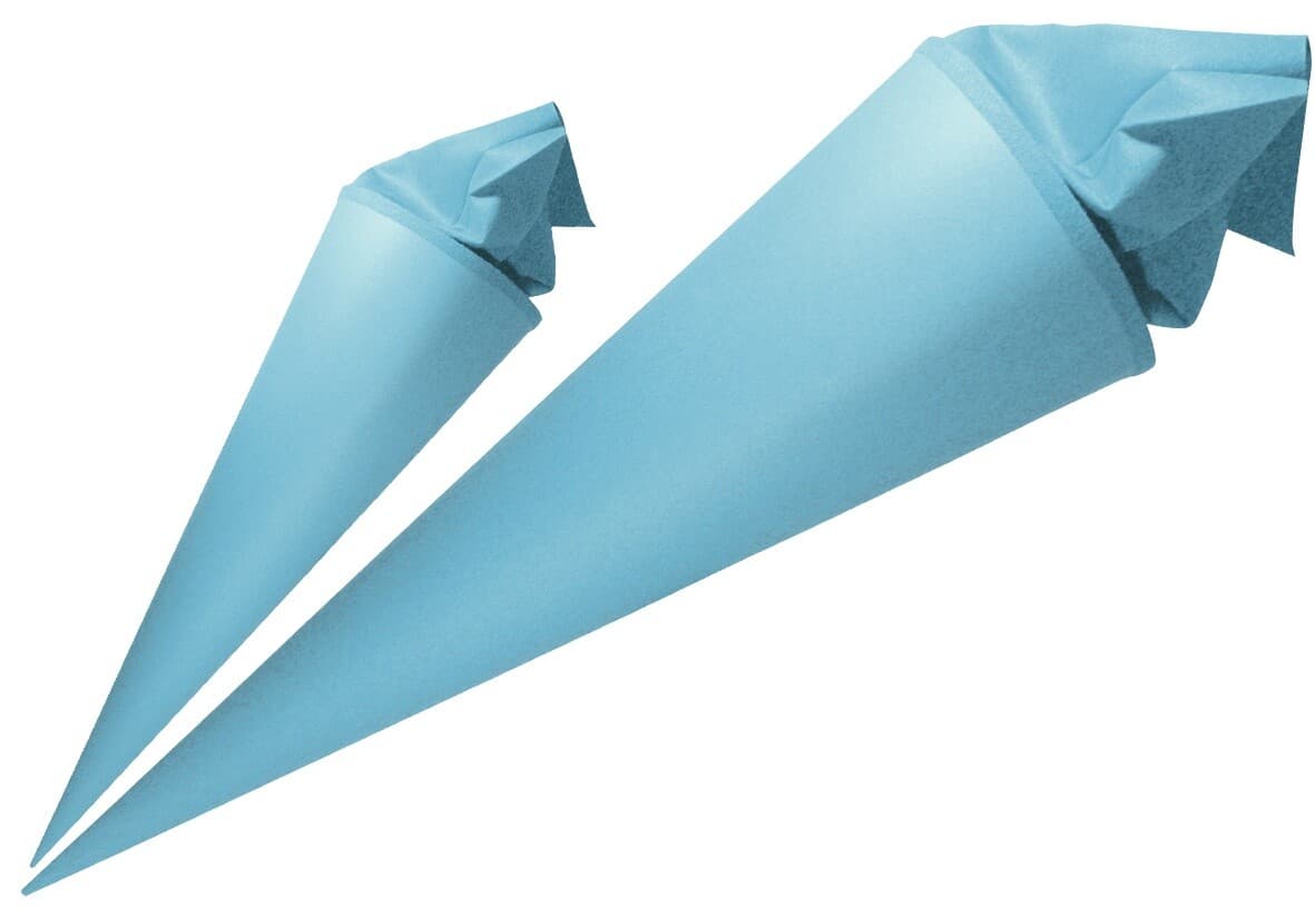 URSUS Schultüten Bastel-Schultüte mit Filzmanschette, hellblau, Höhe: 35 cm, Durchmesser: 11,5 cm