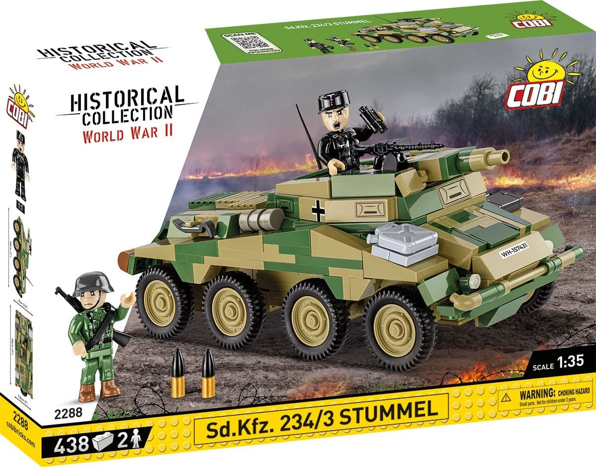 COBI Historical Collection 2288 - Sd. Kfz. 234/3 Stummel, WWII, Panzer, Bausatz, 1:35, 438 Bauteile