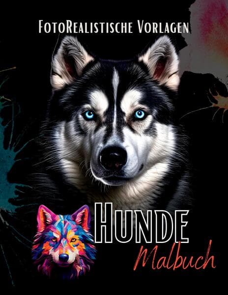 Malbuch Hunde "Fotorealistisch".