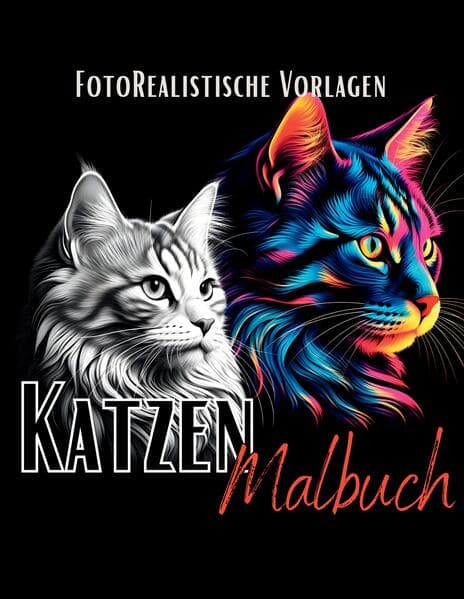 Katzen Malbuch "Fotorealistisch".