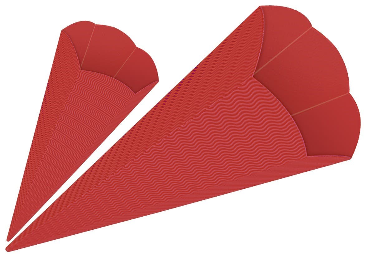 URSUS Schultüten 3D-Schultüten, rubinrot, Höhe: 41 cm, Durchmesser: 15 cm